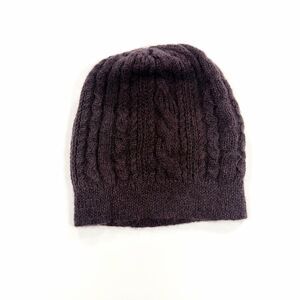 All Saints Dark purple slouch wool Knit Beanie